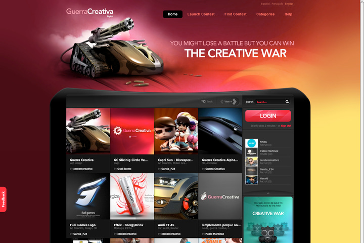 Guerra Creativa website preview